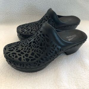 Dansko clog cut out floral